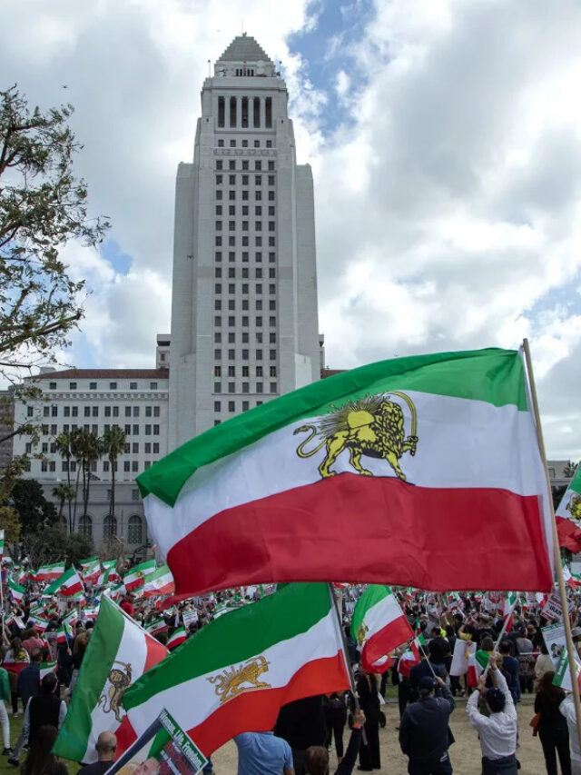 ‘A powerful hope’: Tens of thousands demonstrate in downtown L.A. against Iranian government